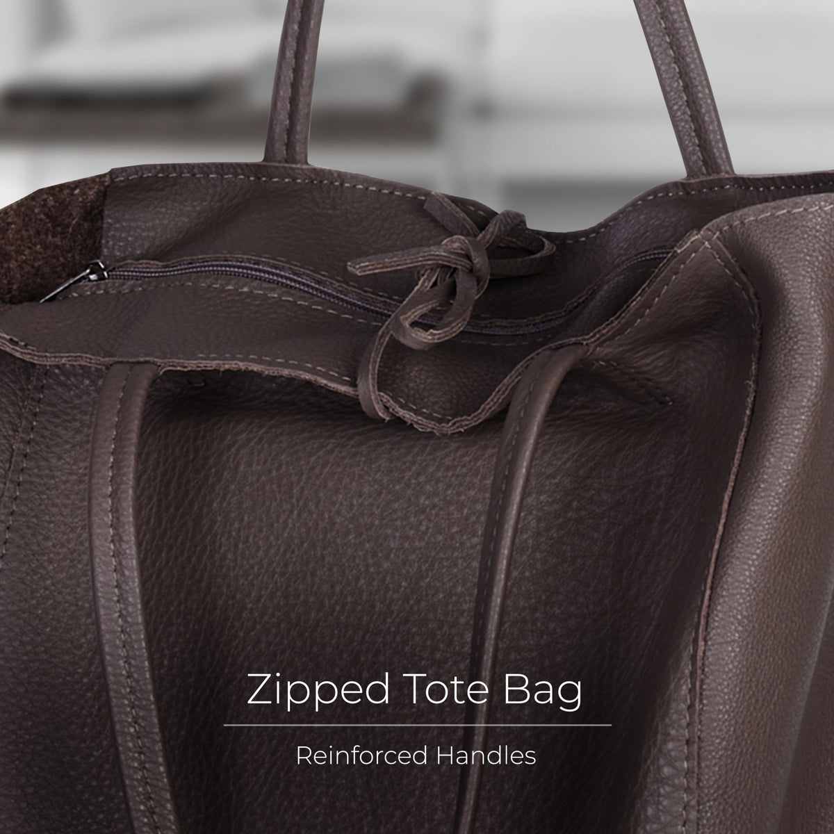 Italian Full-Grain Leather Tote Bag | Firenze - Quarter Circle AK Boutique