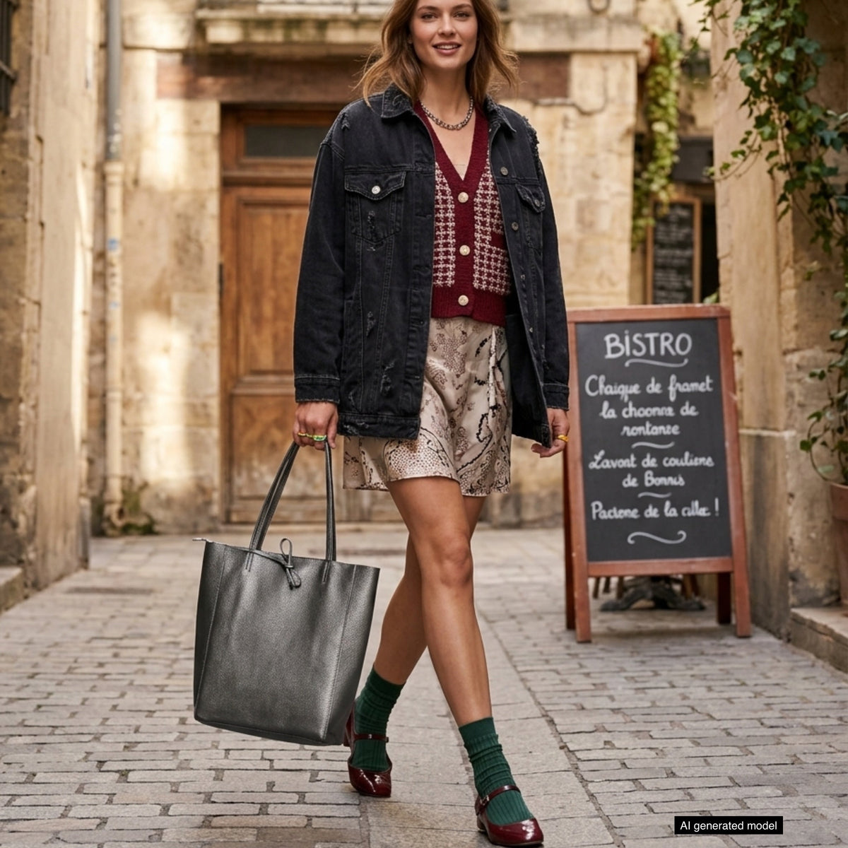 Italian Full-Grain Leather Tote Bag | Firenze - Quarter Circle AK Boutique