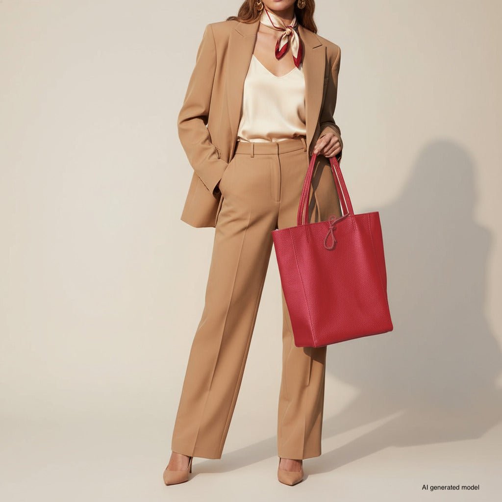 Italian Full-Grain Leather Tote Bag | Firenze - Quarter Circle AK Boutique