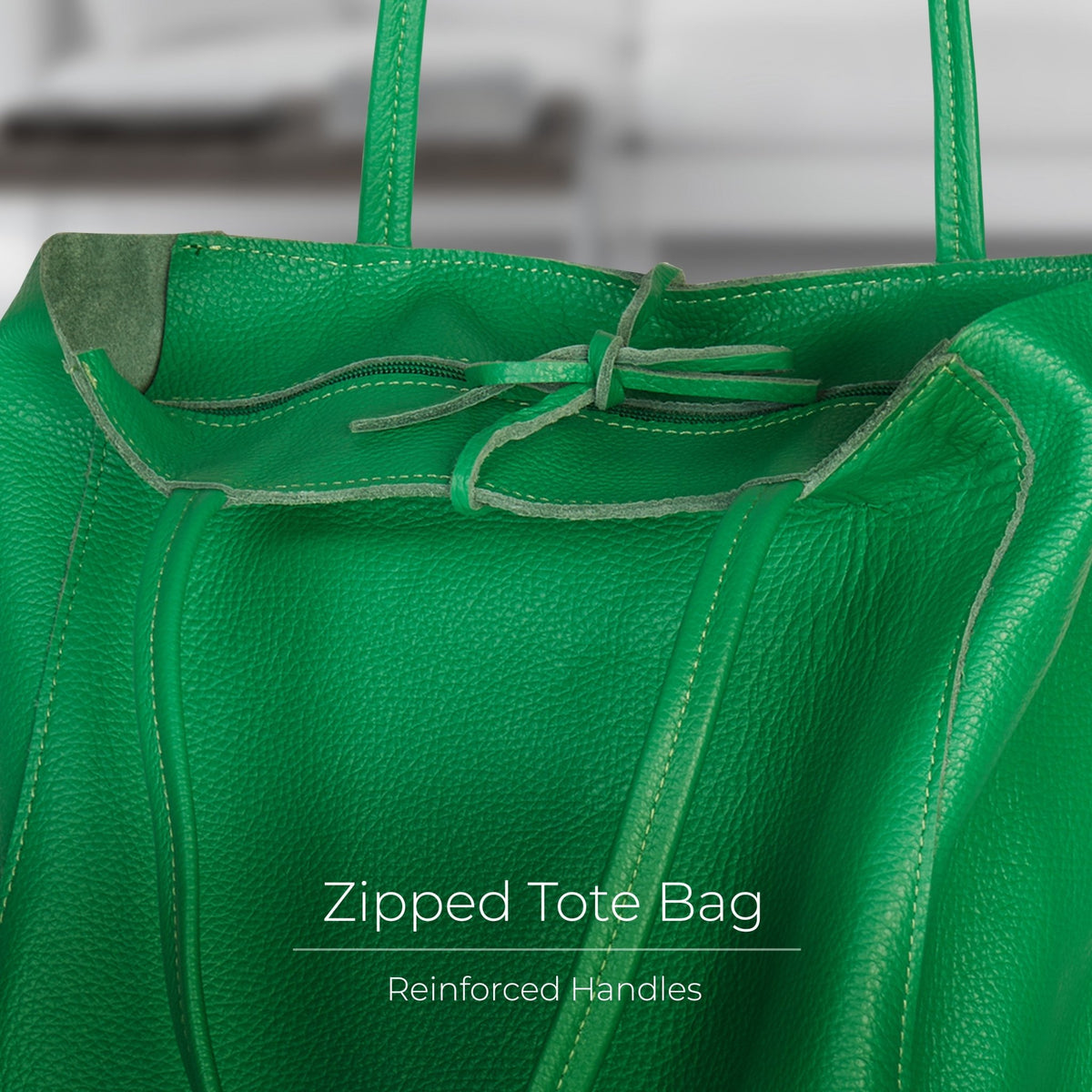 Italian Full-Grain Leather Tote Bag | Firenze - Quarter Circle AK Boutique