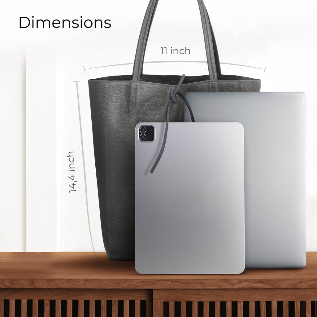 Italian Full-Grain Leather Tote Bag | Firenze - Quarter Circle AK Boutique