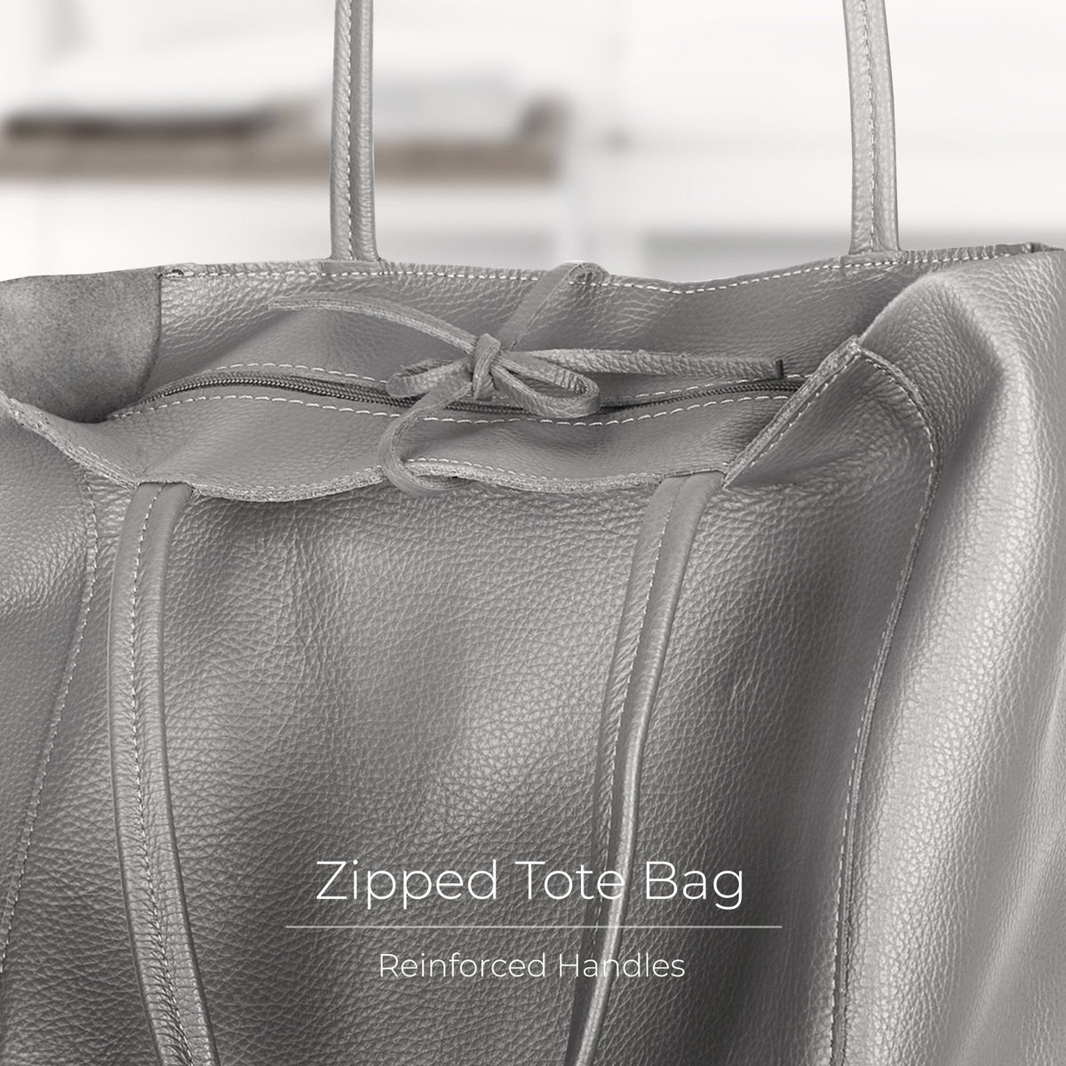 Italian Full-Grain Leather Tote Bag | Firenze - Quarter Circle AK Boutique