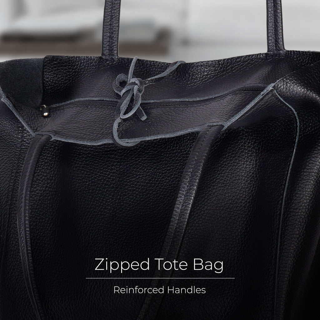 Italian Full-Grain Leather Tote Bag | Firenze - Quarter Circle AK Boutique