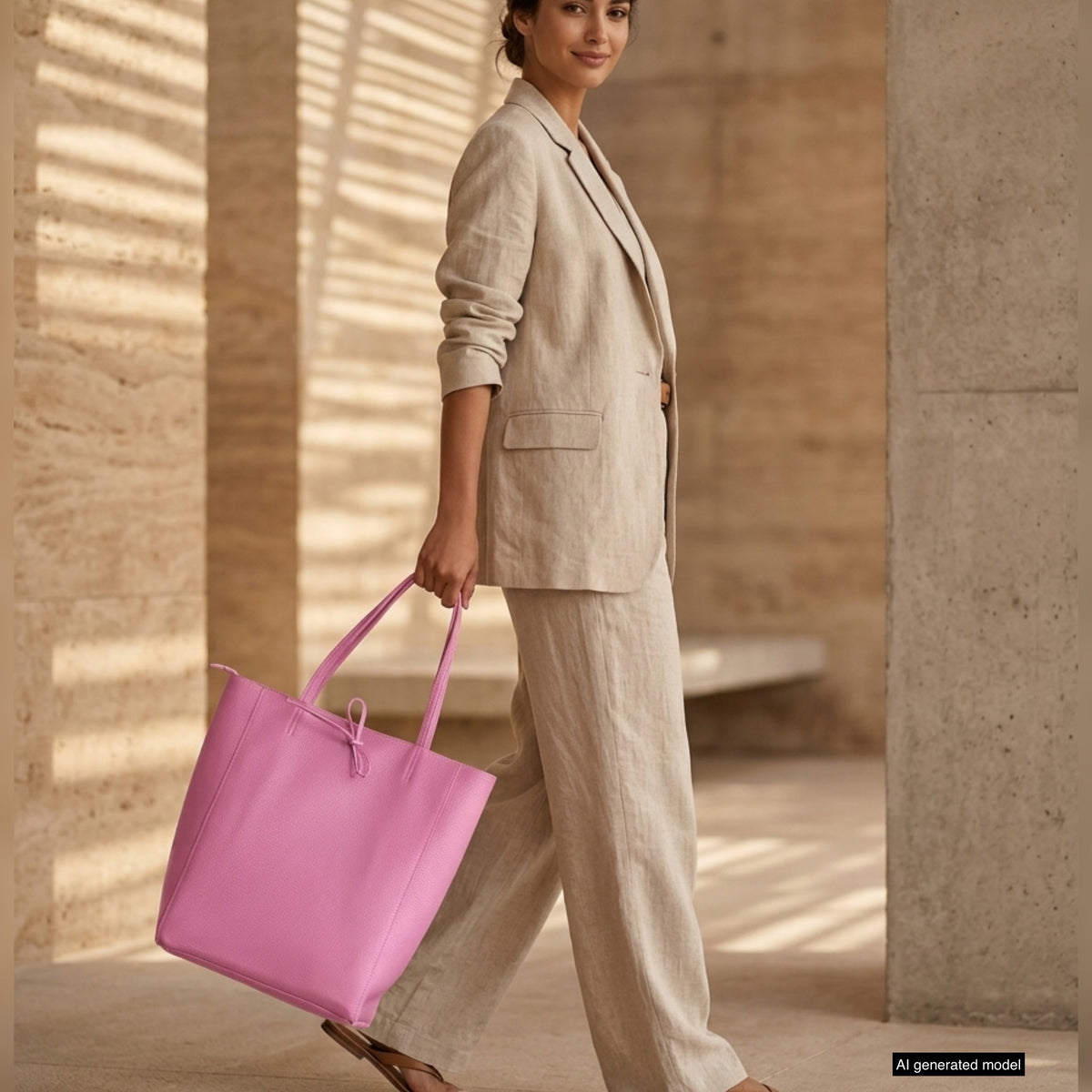Italian Full-Grain Leather Tote Bag | Firenze - Quarter Circle AK Boutique