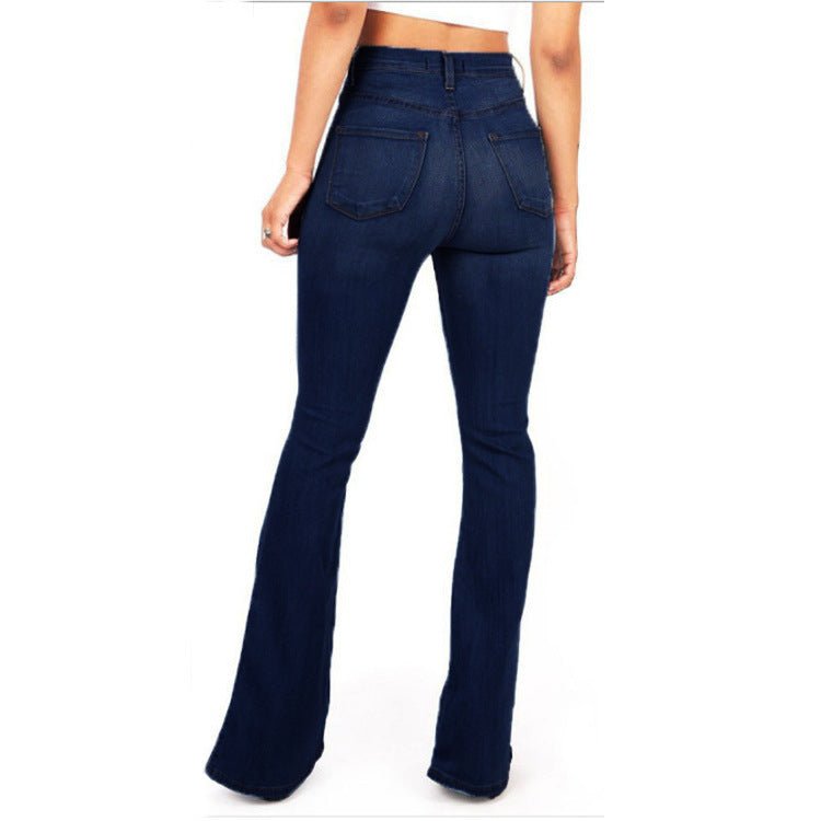 Jeans For Women Plus Size Long Denim Pants Slim Bell Bottom Denim Trousers Skinny Jeans Women'S Denim Pants - Quarter Circle AK Boutique