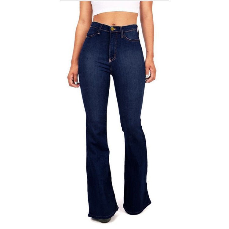 Jeans For Women Plus Size Long Denim Pants Slim Bell Bottom Denim Trousers Skinny Jeans Women'S Denim Pants - Quarter Circle AK Boutique