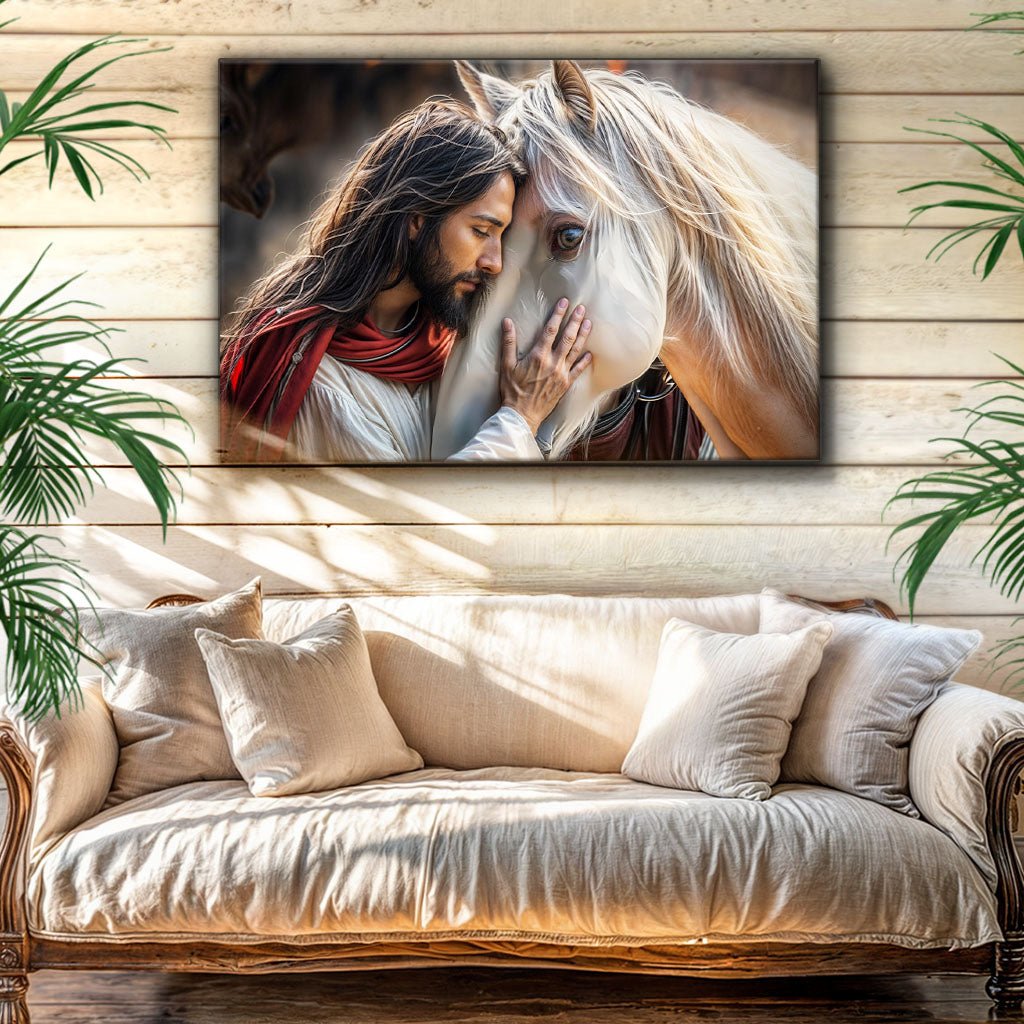 Jesus And Horse Faith Wall Art - Quarter Circle AK Boutique