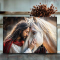 Jesus And Horse Faith Wall Art - Quarter Circle AK Boutique