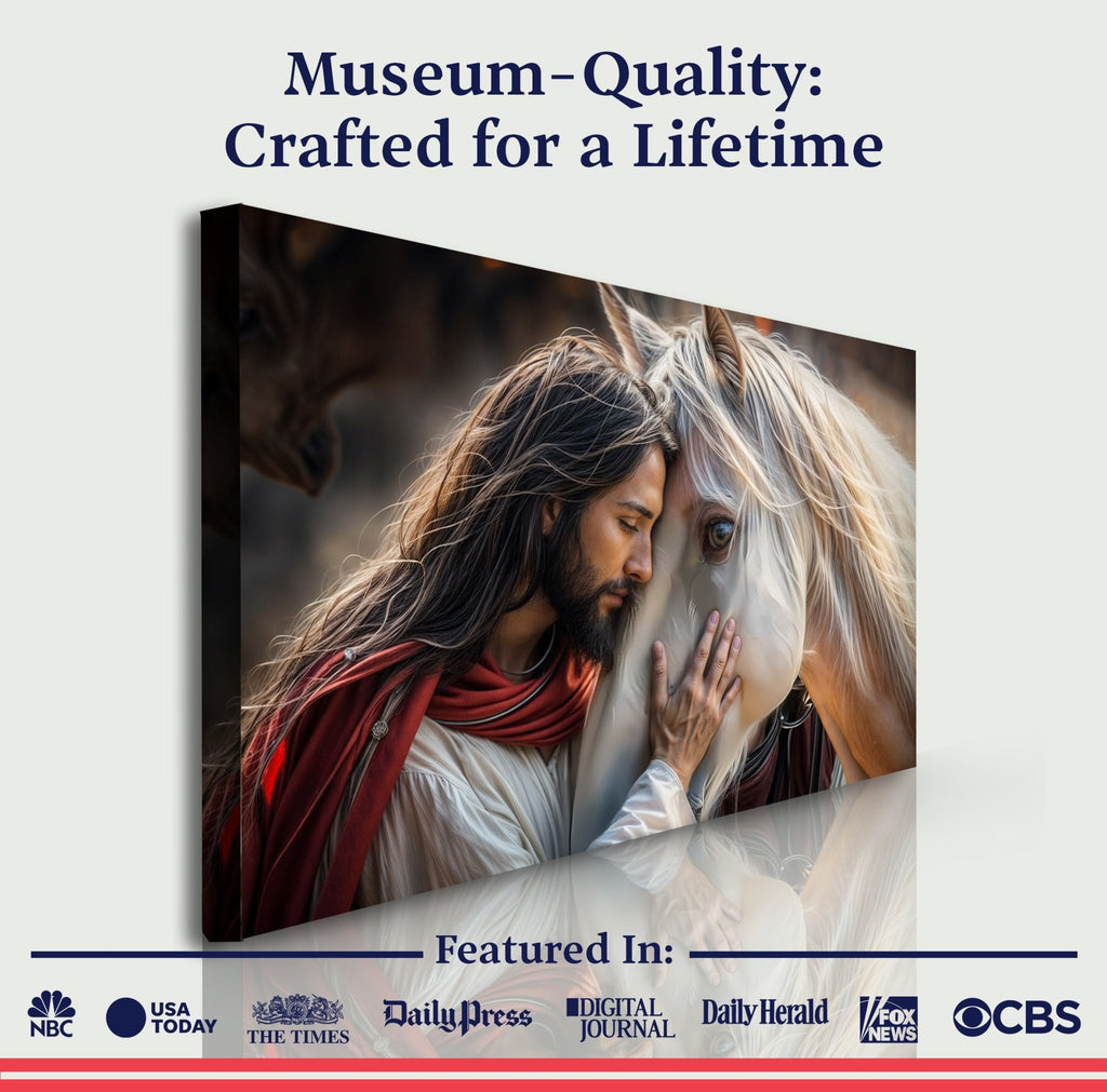 Jesus And Horse Faith Wall Art - Quarter Circle AK Boutique