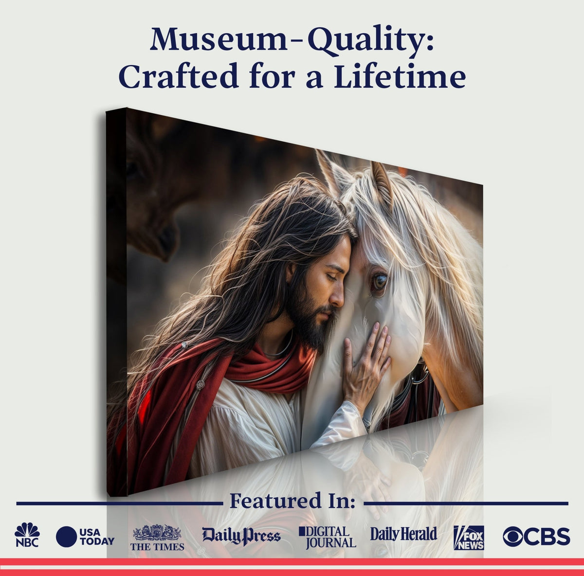 Jesus And Horse Faith Wall Art - Quarter Circle AK Boutique