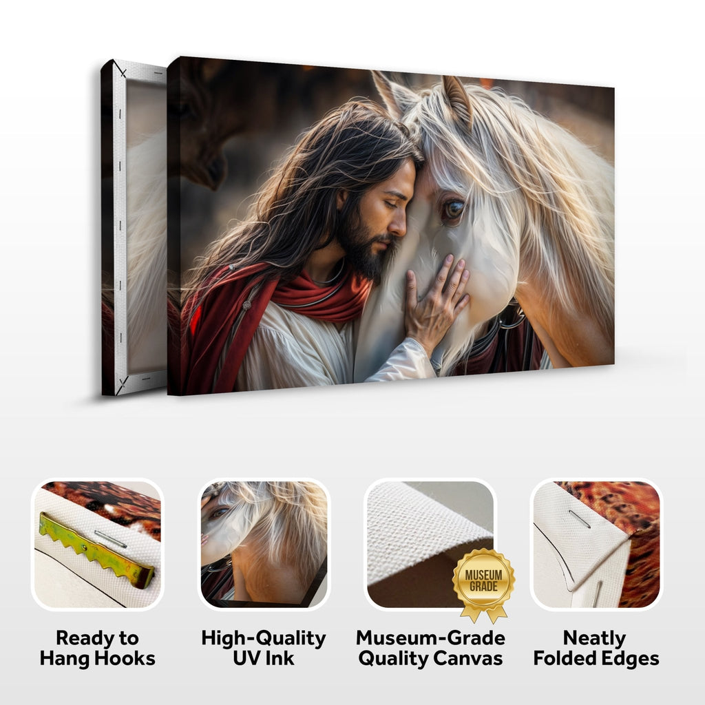Jesus And Horse Faith Wall Art - Quarter Circle AK Boutique