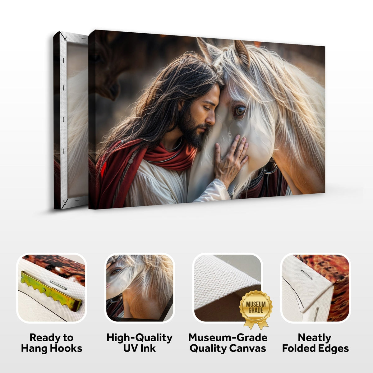 Jesus And Horse Faith Wall Art - Quarter Circle AK Boutique