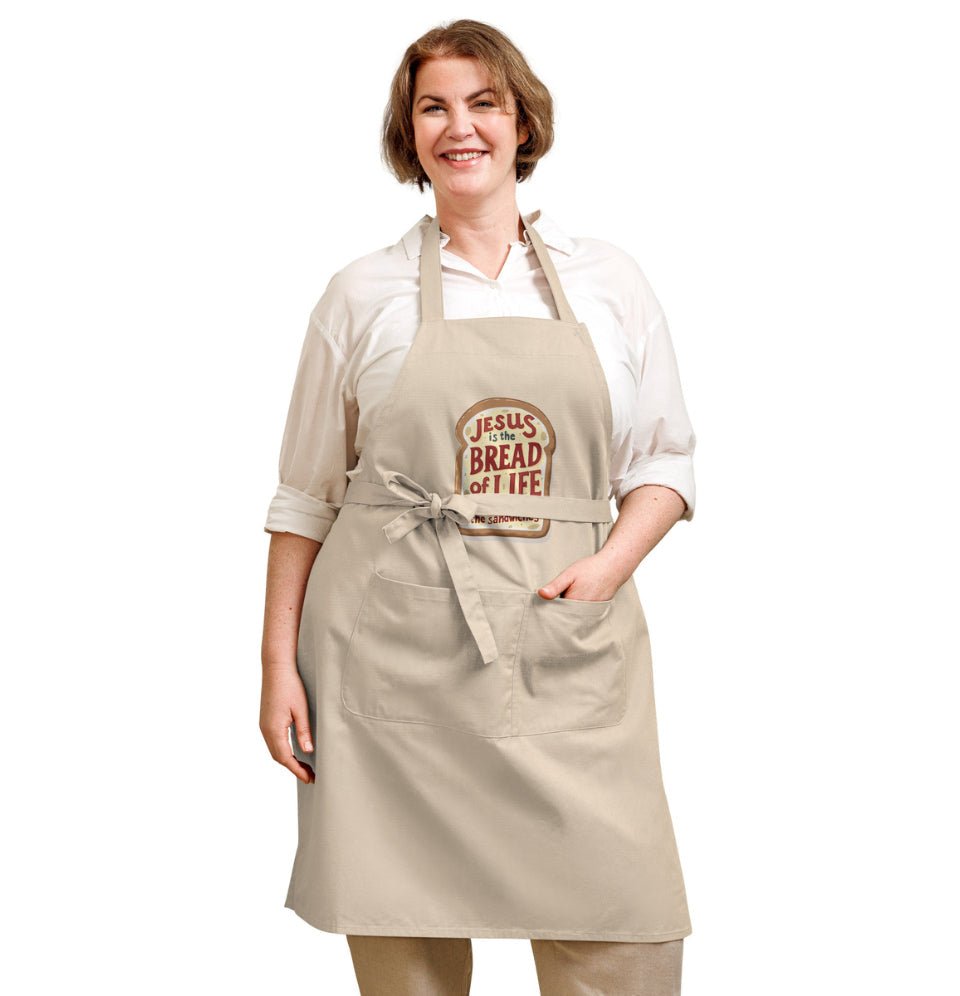 Jesus is the Bread of Life Organic Cotton Apron - Quarter Circle AK Boutique