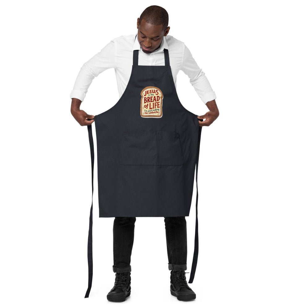 Jesus is the Bread of Life Organic Cotton Apron - Quarter Circle AK Boutique