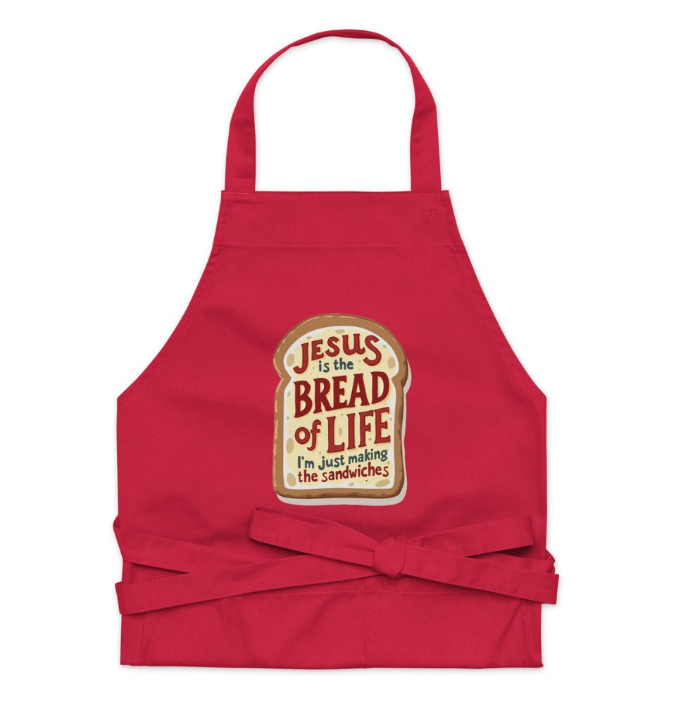 Jesus is the Bread of Life Organic Cotton Apron - Quarter Circle AK Boutique