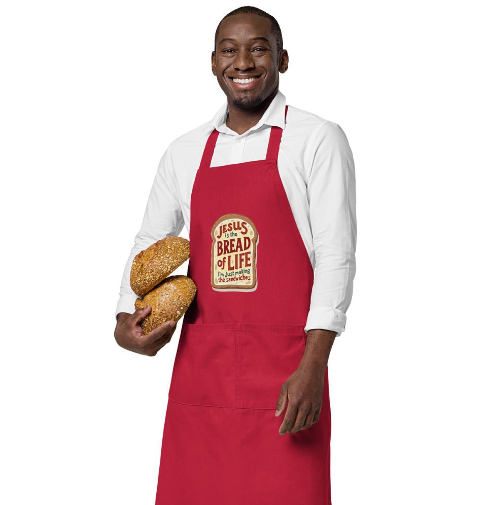 Jesus is the Bread of Life Organic Cotton Apron - Quarter Circle AK Boutique