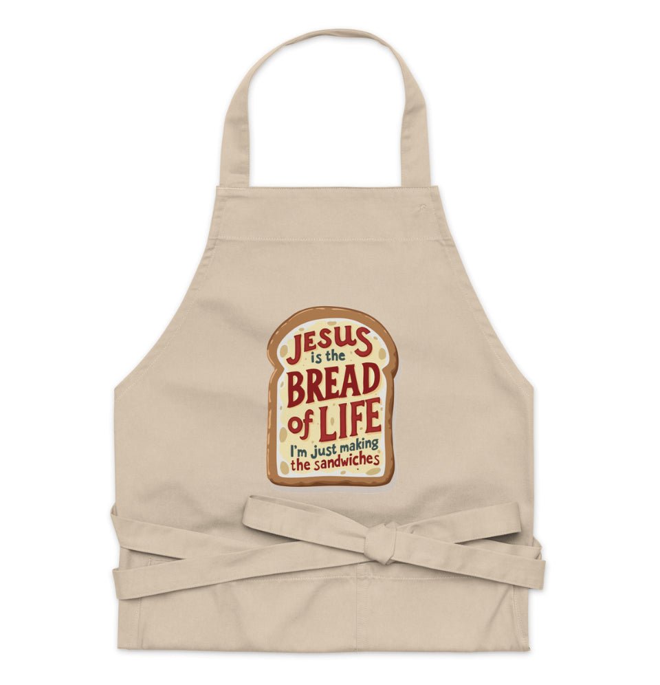 Jesus is the Bread of Life Organic Cotton Apron - Quarter Circle AK Boutique