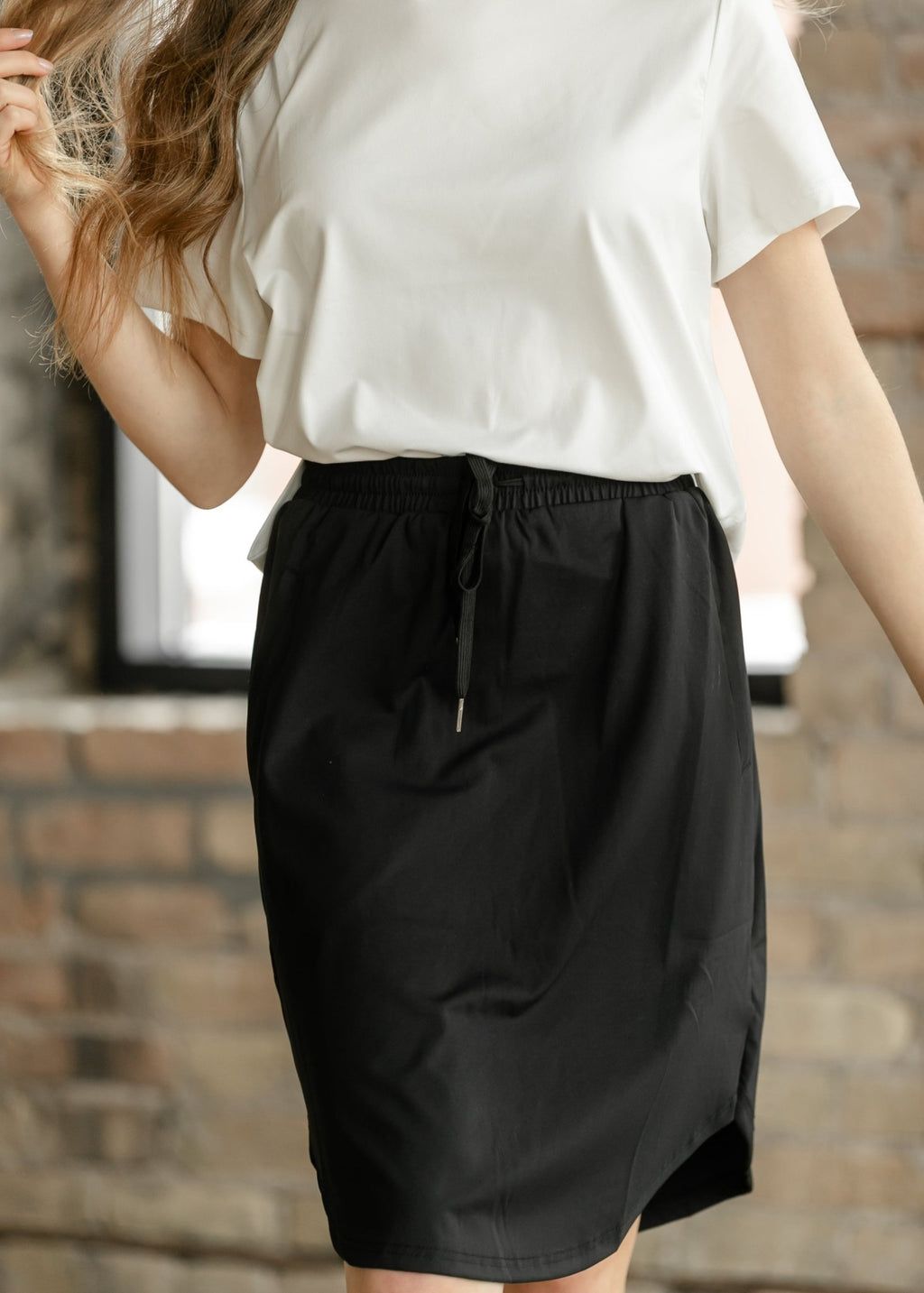 Kenedi Black Athletic Sport Skirt - Quarter Circle AK Boutique