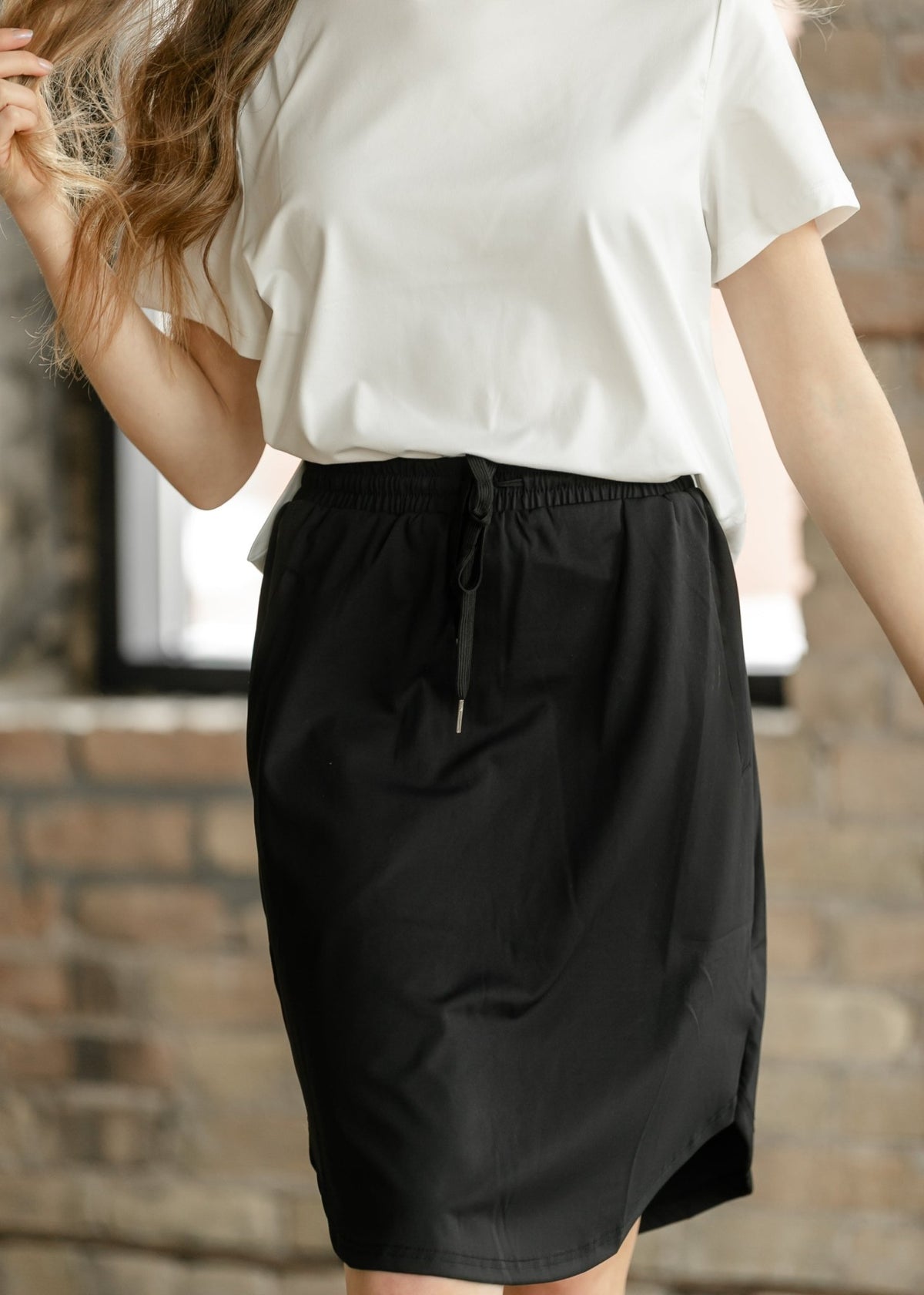 Kenedi Black Athletic Sport Skirt - Quarter Circle AK Boutique