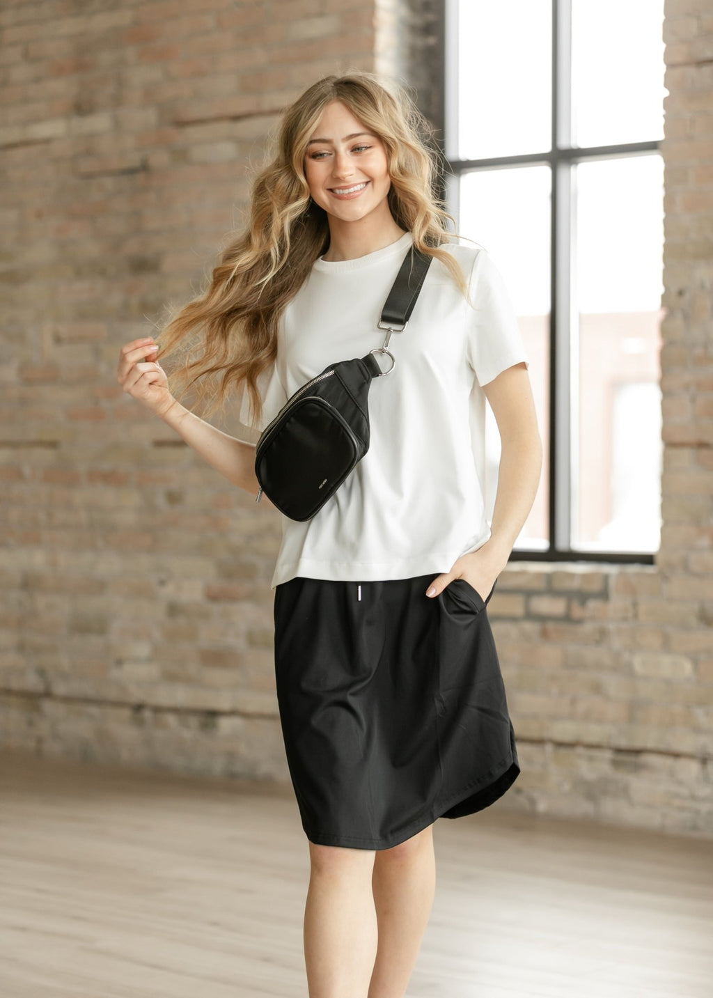 Kenedi Black Athletic Sport Skirt - Quarter Circle AK Boutique