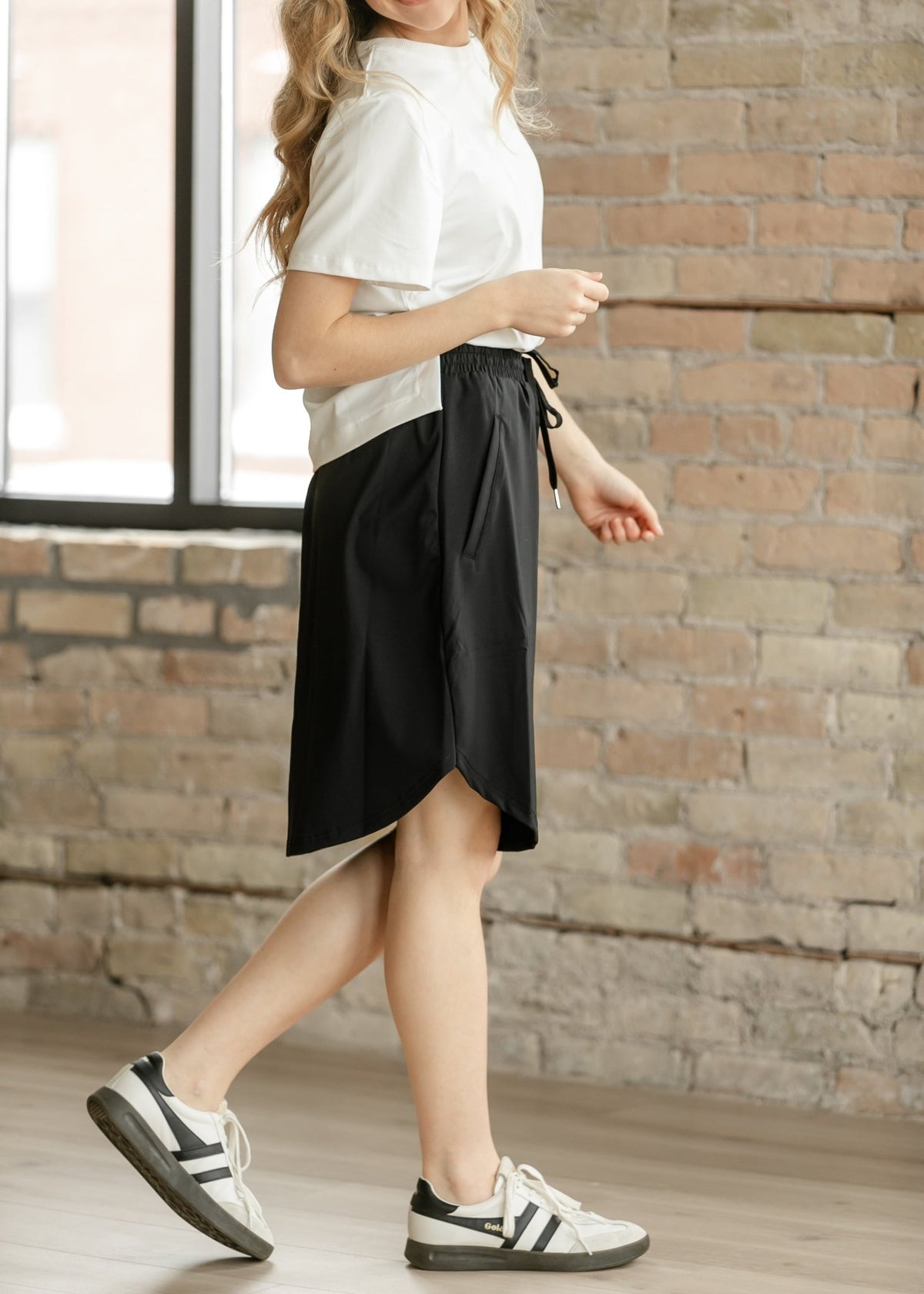 Kenedi Black Athletic Sport Skirt - Quarter Circle AK Boutique