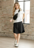 Kenedi Black Athletic Sport Skirt - Quarter Circle AK Boutique
