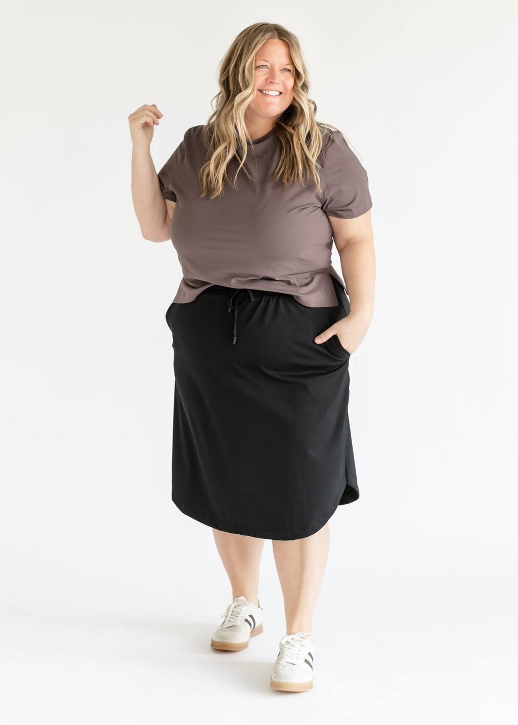 Kenedi Black Athletic Sport Skirt - Quarter Circle AK Boutique