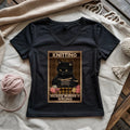 Knitting Because murder is wrong Lady V-neck - Quarter Circle AK Boutique
