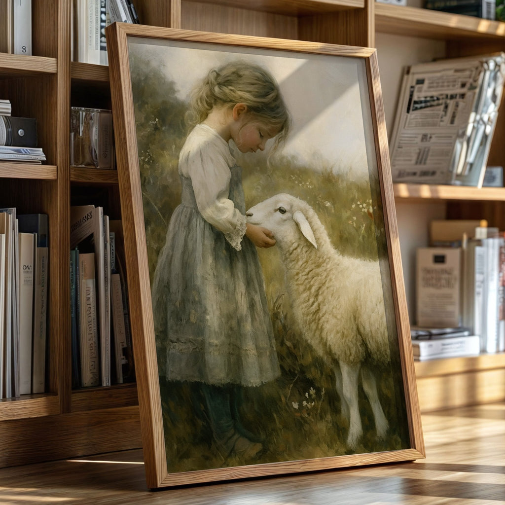 Little Shepherdess and Her Lamb - Quarter Circle AK Boutique