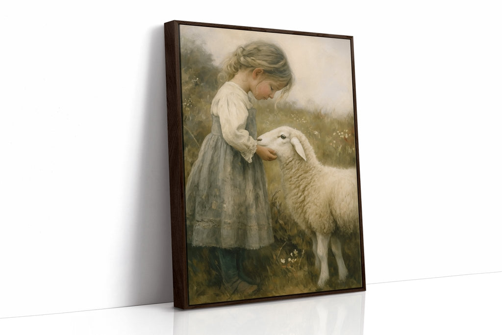 Little Shepherdess and Her Lamb - Quarter Circle AK Boutique