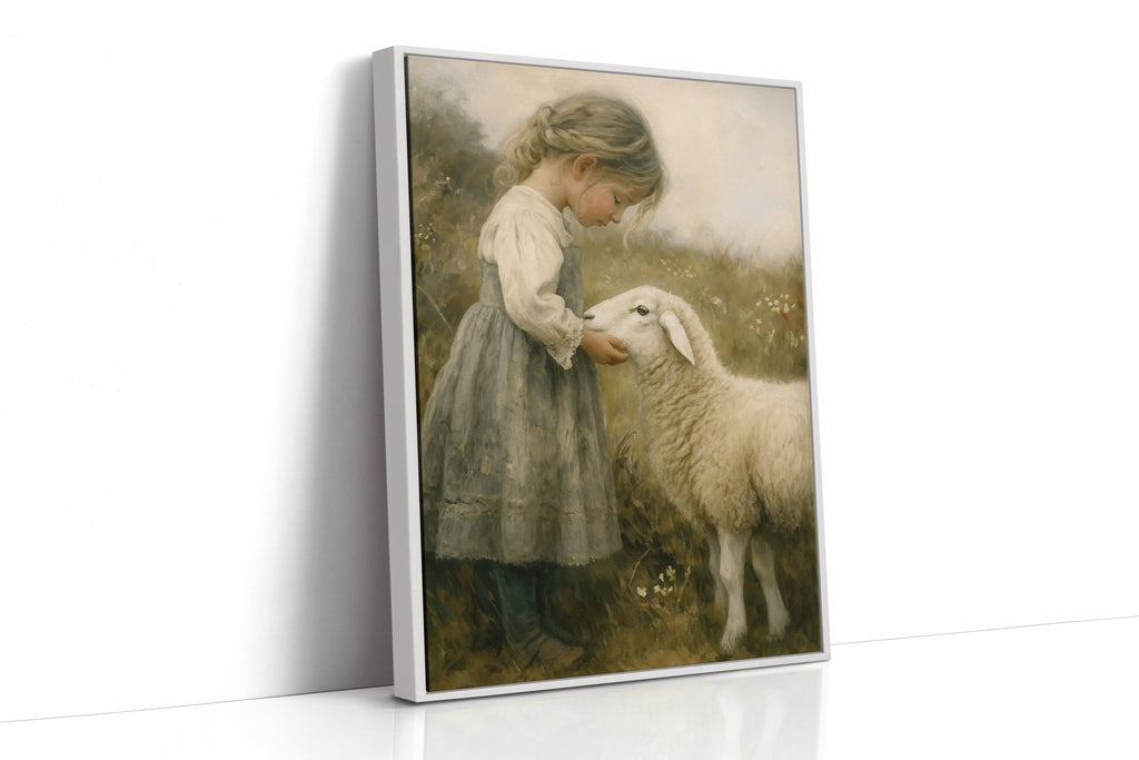 Little Shepherdess and Her Lamb - Quarter Circle AK Boutique