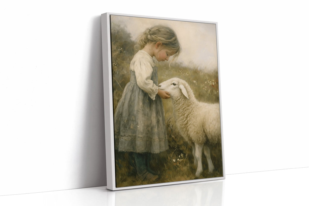 Little Shepherdess and Her Lamb - Quarter Circle AK Boutique