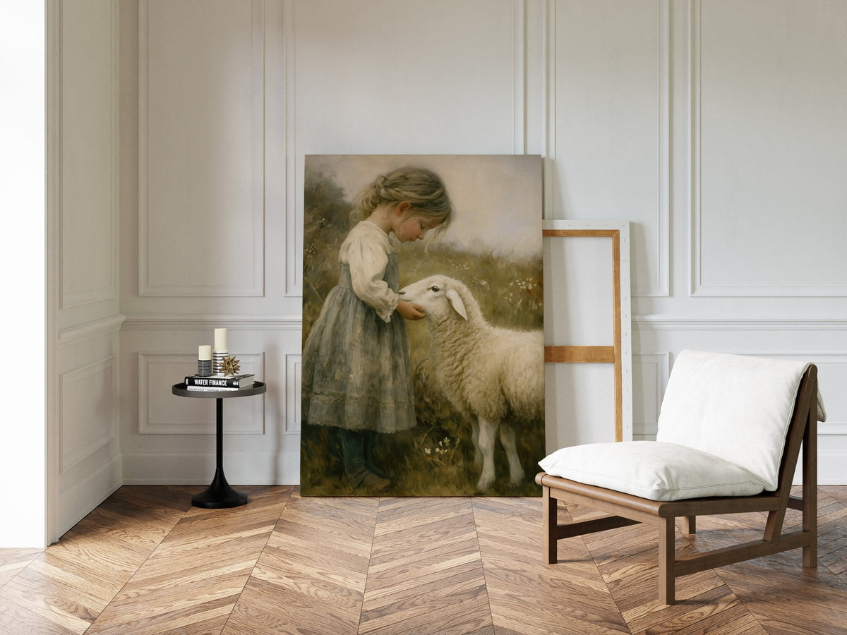 Little Shepherdess and Her Lamb - Quarter Circle AK Boutique