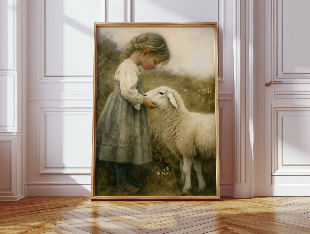 Little Shepherdess and Her Lamb - Quarter Circle AK Boutique