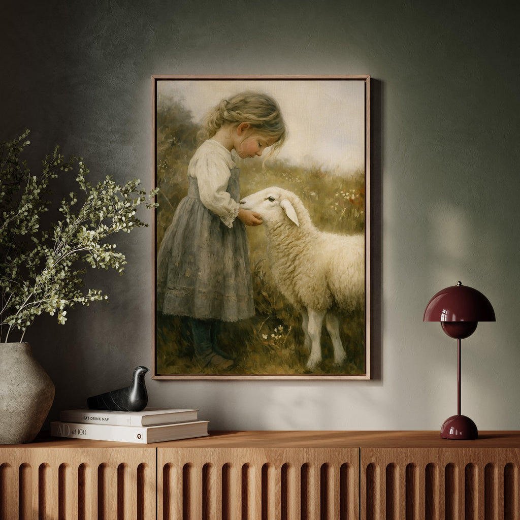 Little Shepherdess and Her Lamb - Quarter Circle AK Boutique