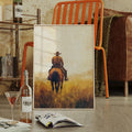 Lone Cowboy on Horseback – Rustic Western Wall Art - Quarter Circle AK Boutique