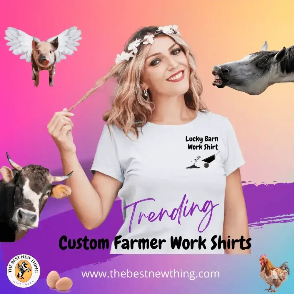 Lucky Barn Work T-Shirt, V-Neck Jersey Short Sleeve Tee