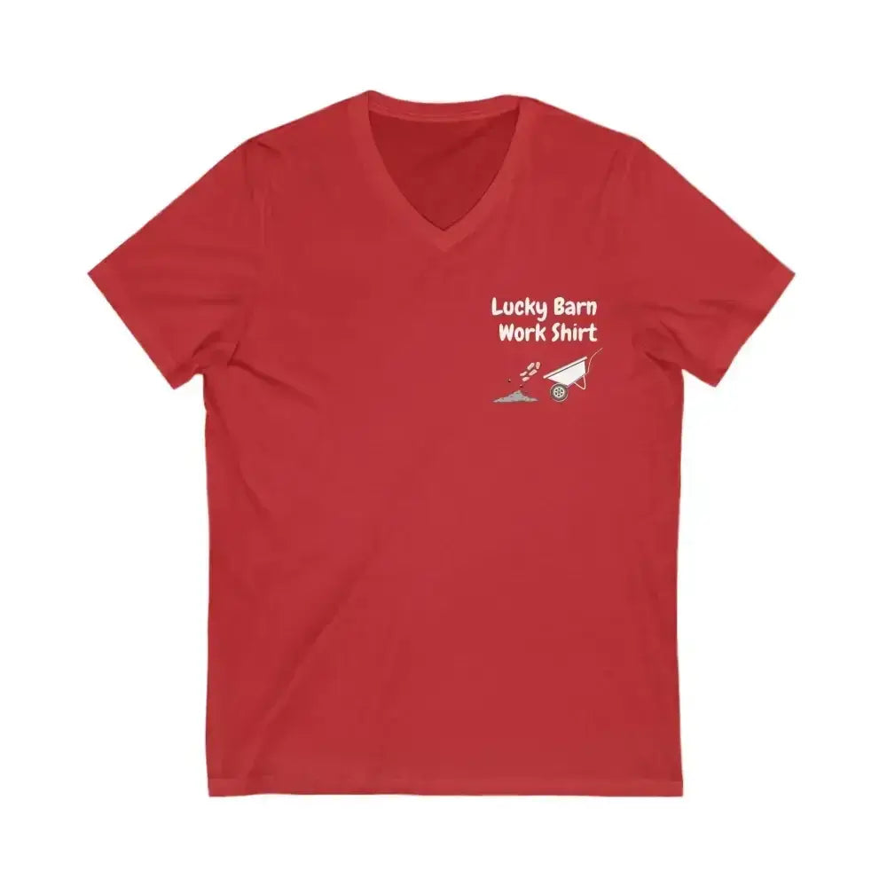 Lucky Barn Work T-Shirt, V-Neck Jersey Short Sleeve Tee