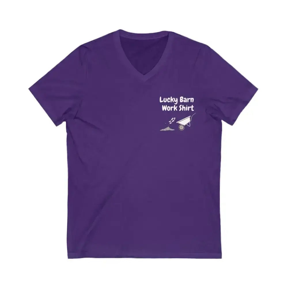 Lucky Barn Work T-Shirt, V-Neck Jersey Short Sleeve Tee