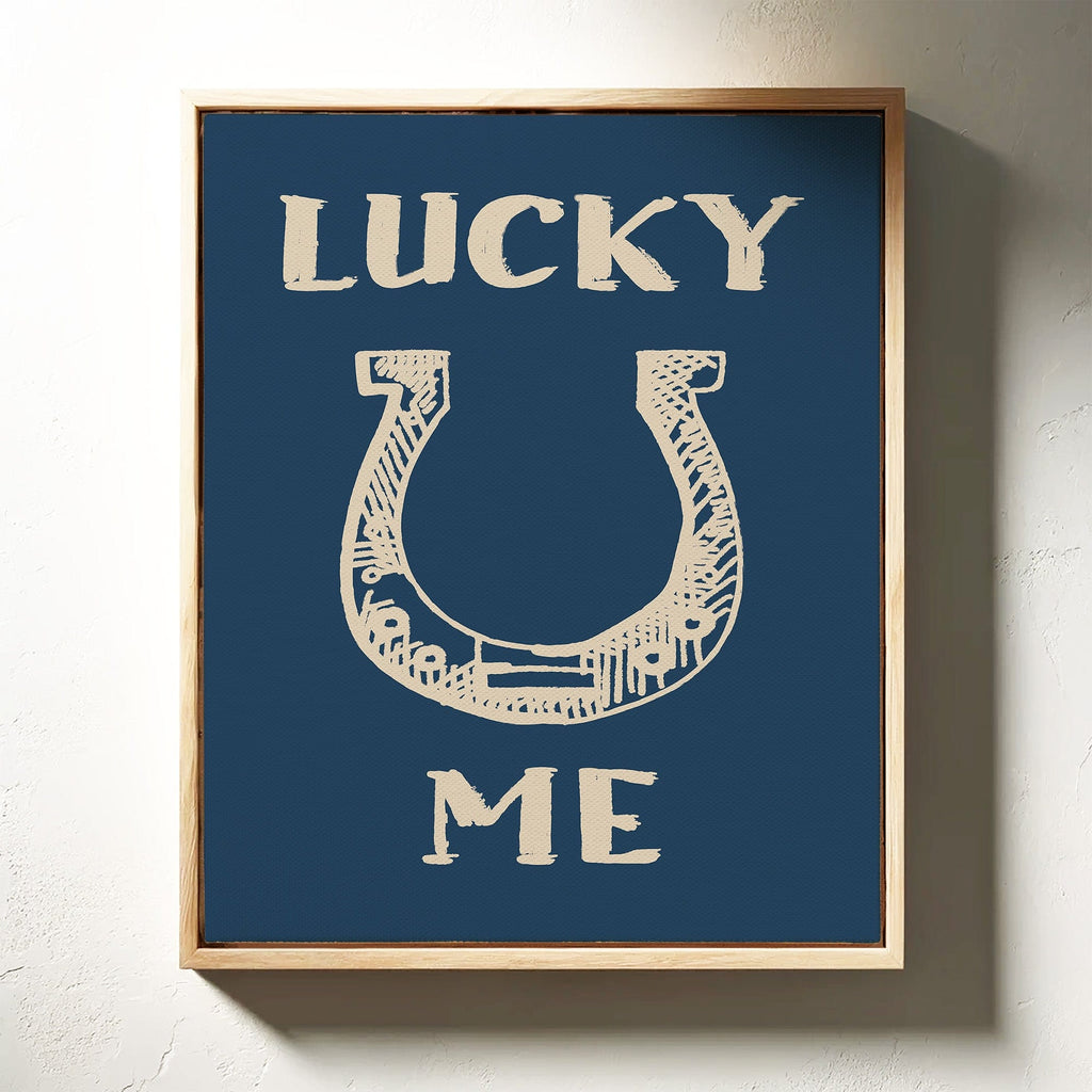 Lucky Me Horseshoe Print – Western Country Wall Art - Quarter Circle AK Boutique