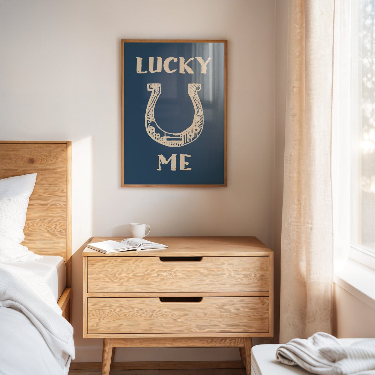 Lucky Me Horseshoe Print – Western Country Wall Art - Quarter Circle AK Boutique