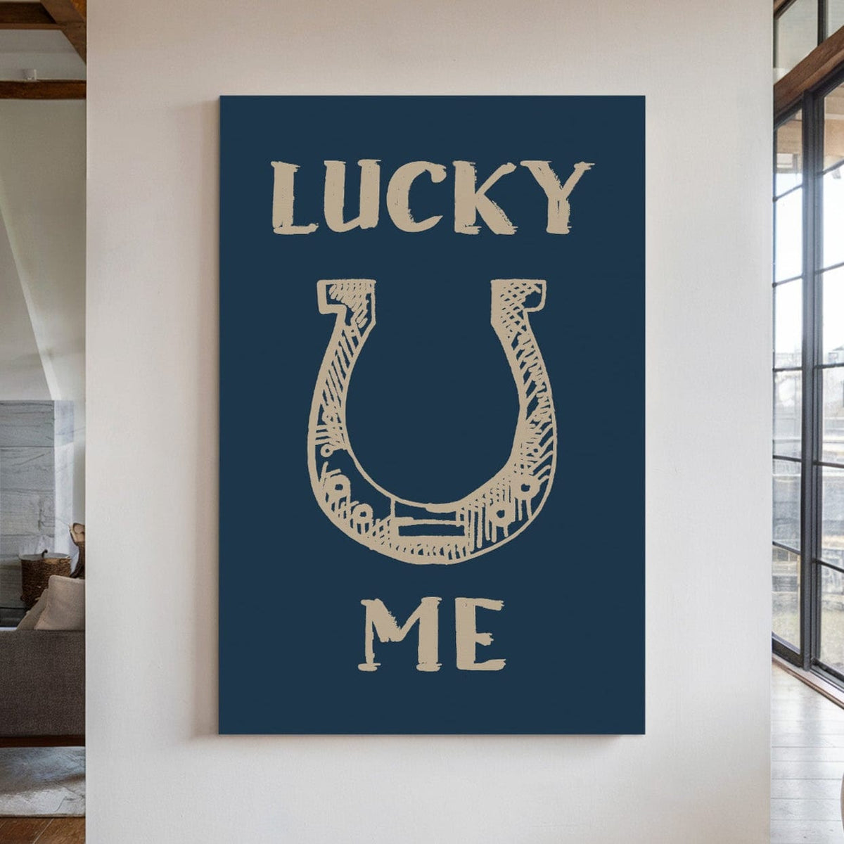 Lucky Me Horseshoe Print – Western Country Wall Art - Quarter Circle AK Boutique