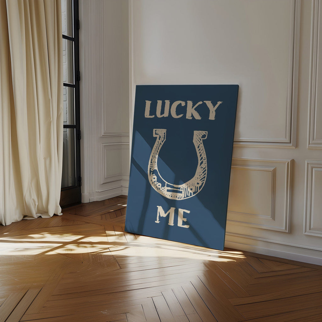 Lucky Me Horseshoe Print – Western Country Wall Art - Quarter Circle AK Boutique