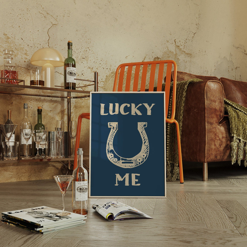 Lucky Me Horseshoe Print – Western Country Wall Art - Quarter Circle AK Boutique