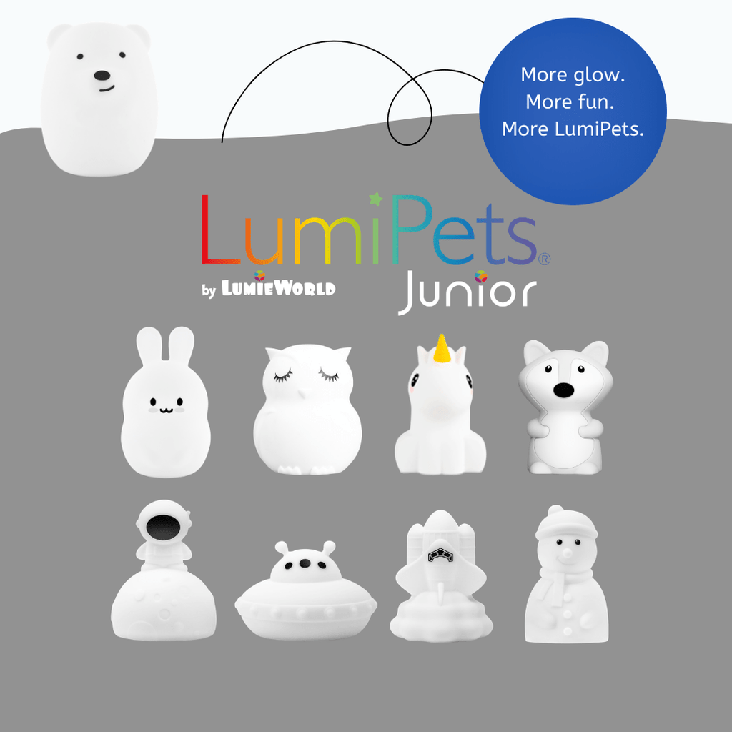 LumiPets® Bella the Bear- Children's Touch Night Light Junior - Quarter Circle AK Boutique