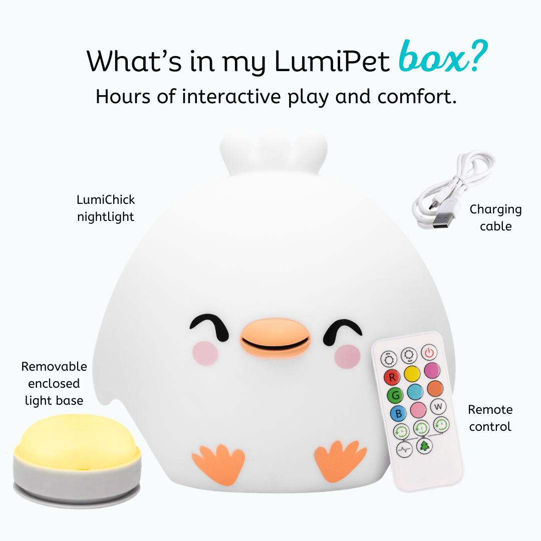 LumiPets® Clara the Chicken- Children's Touch Night Light - Quarter Circle AK Boutique