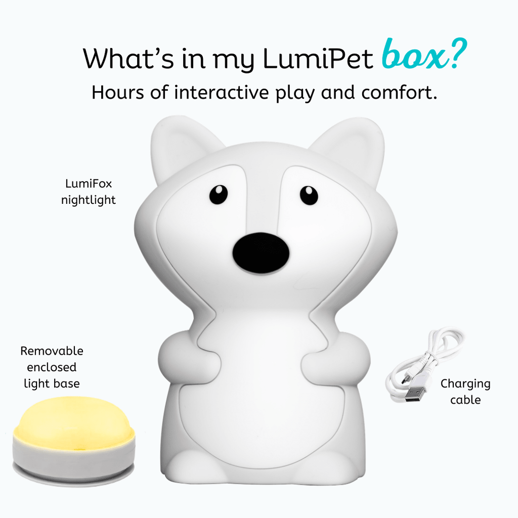 LumiPets® Felix the Fox- Children's Touch Night Light Junior - Quarter Circle AK Boutique
