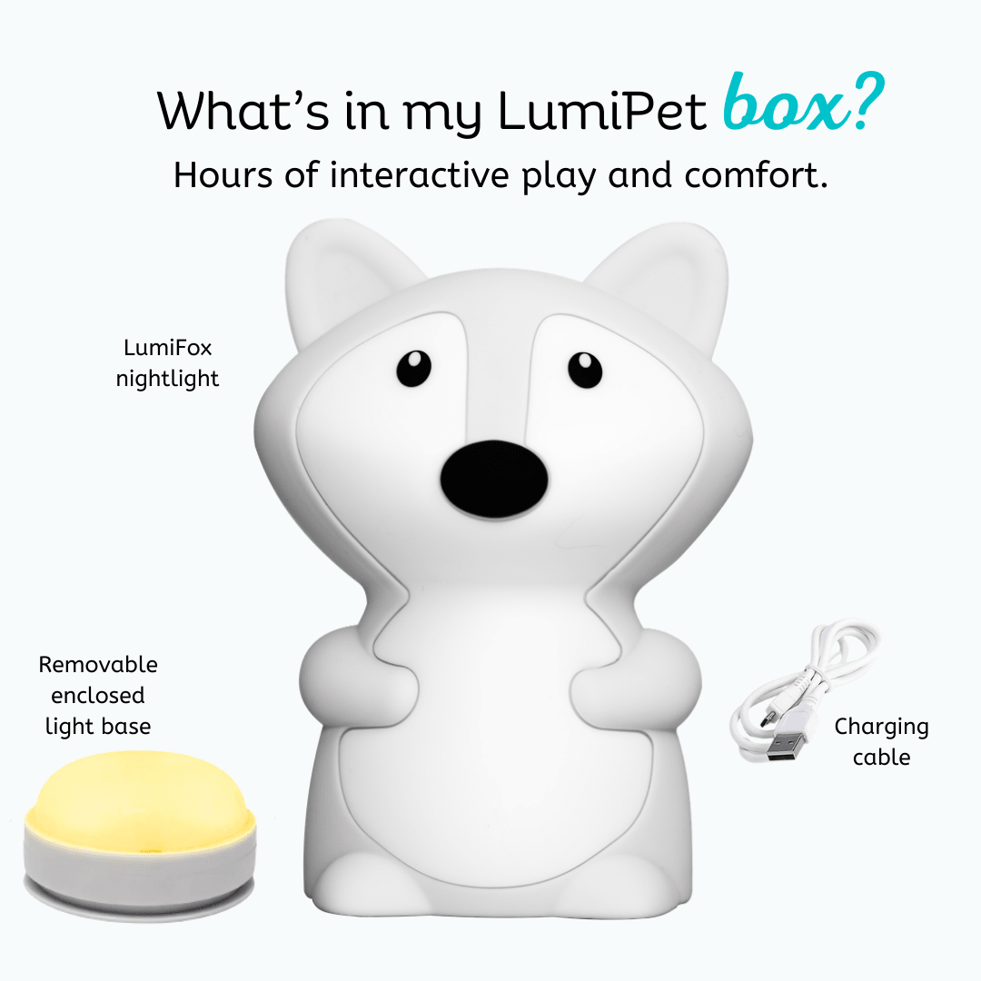 LumiPets® Felix the Fox- Children's Touch Night Light Junior - Quarter Circle AK Boutique