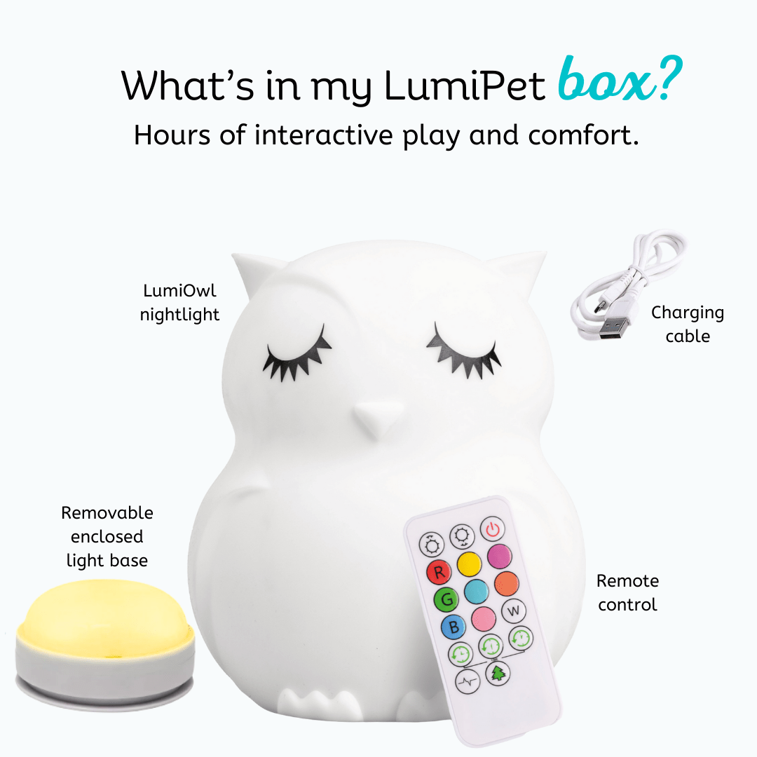 LumiPets® Opal the Owl Night Light - Quarter Circle AK Boutique