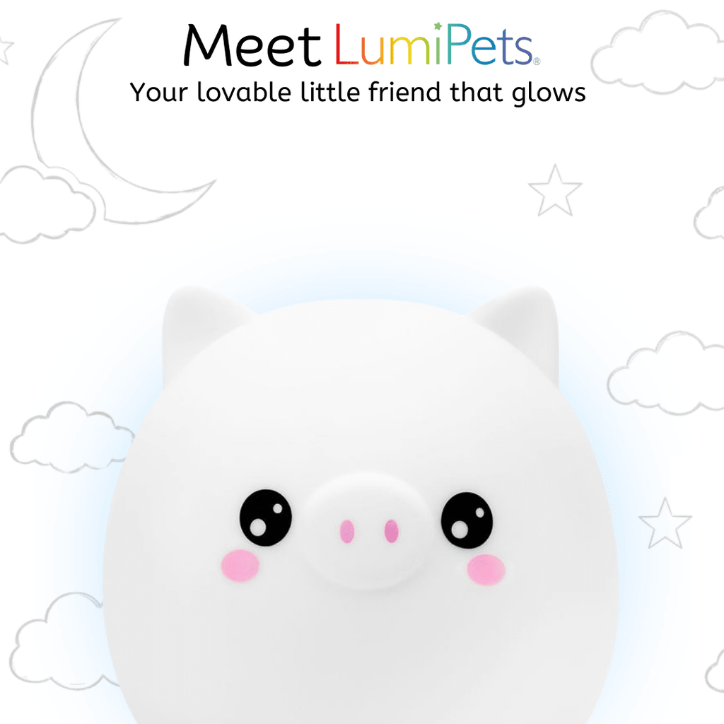 LumiPets® Percy the Pig- Children's Touch Night Light - Quarter Circle AK Boutique